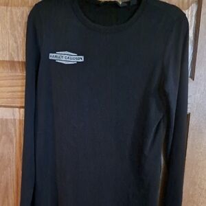 Harley-Davidson Black Long Sleeve Crewneck with Small Logo